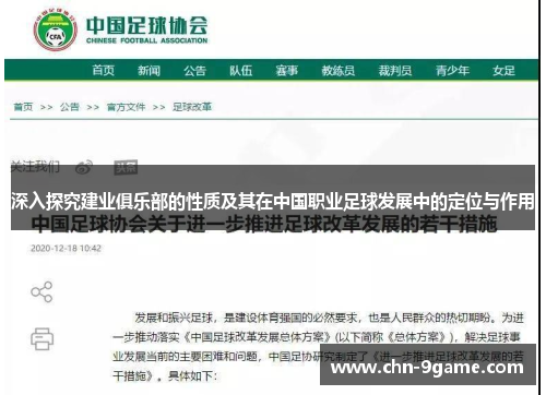 深入探究建业俱乐部的性质及其在中国职业足球发展中的定位与作用